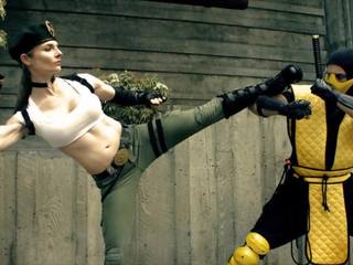 Flirty Mortal Kombat Cosplayer Slideshow